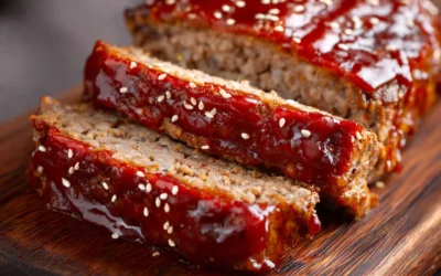 Korean meatloaf with gochujang glaze