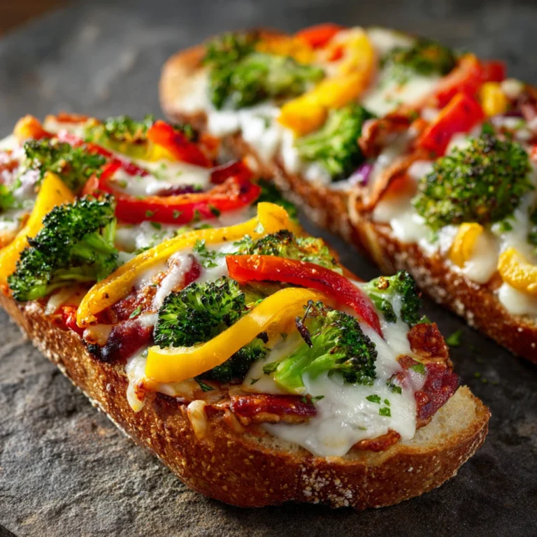 Loaded Veggie French Bread Pizza Loaded Veggie French Bread Pizza
