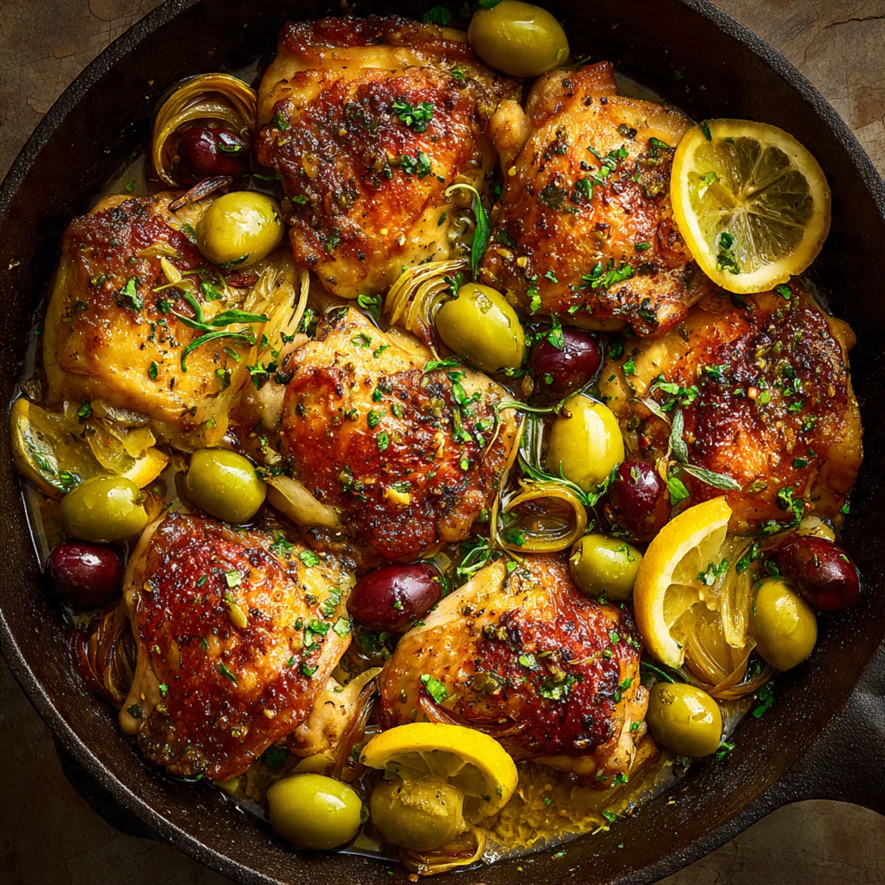 Mediterranean Chicken With Lemons And Olives Mediterranean Chicken Lemons Olives
