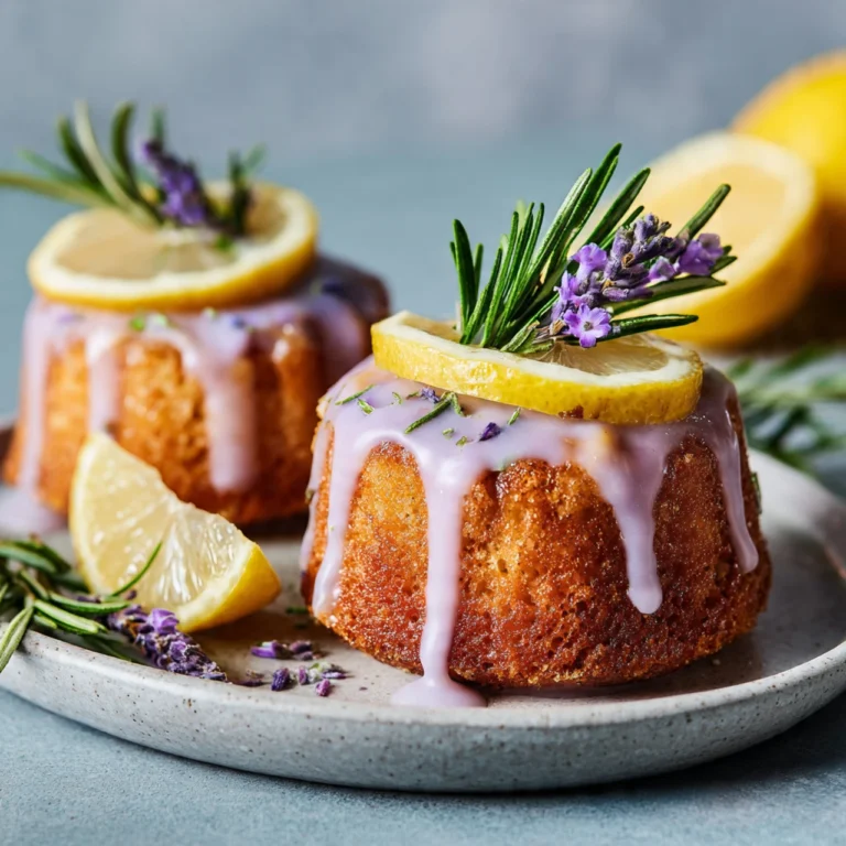 Mini Lemon Cakes With Lavender Glaze Mini Lemon Cakes Lavender Glaze