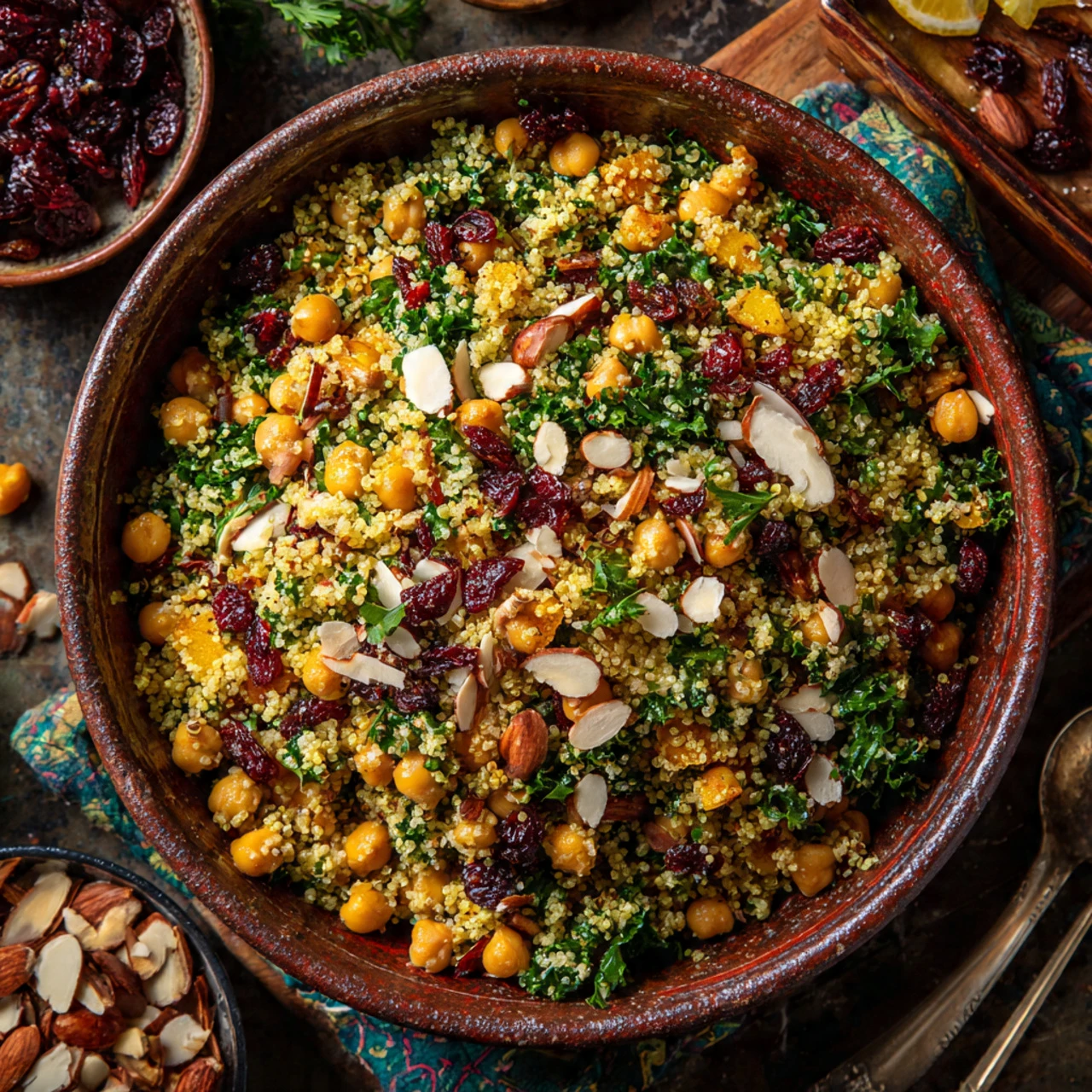One Pot Moroccan-Inspired Chickpea Quinoa Salad One Pot Moroccaninspired Chickpea Quinoa Salad