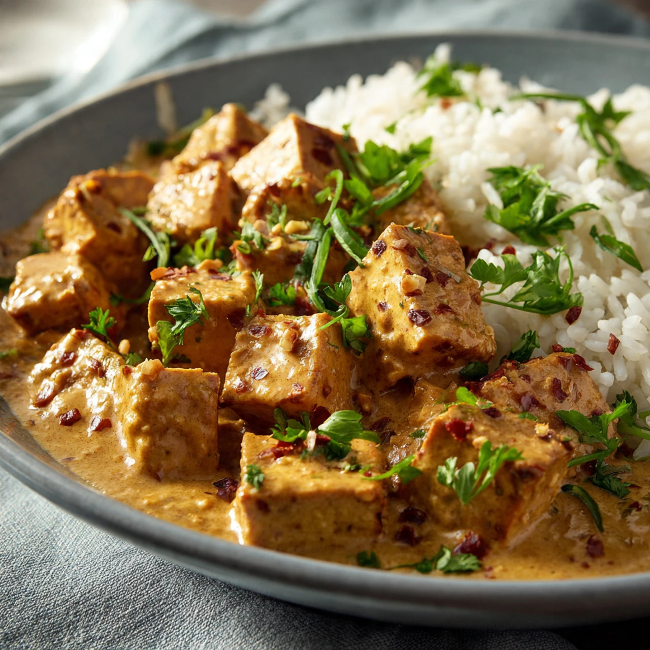 Peanut Tofu With Coconut Rice Peanut Tofu Coconut Rice