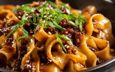 Potsticker Noodle Bowl with Pork & Cabbage Slaw