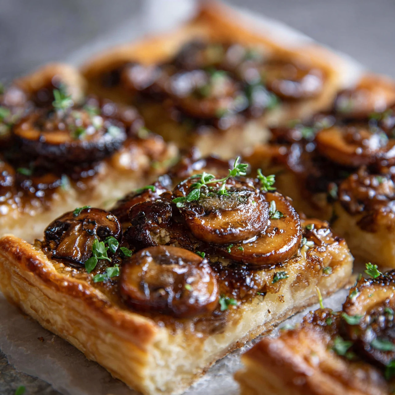 Puff Pastry Mushroom Tart