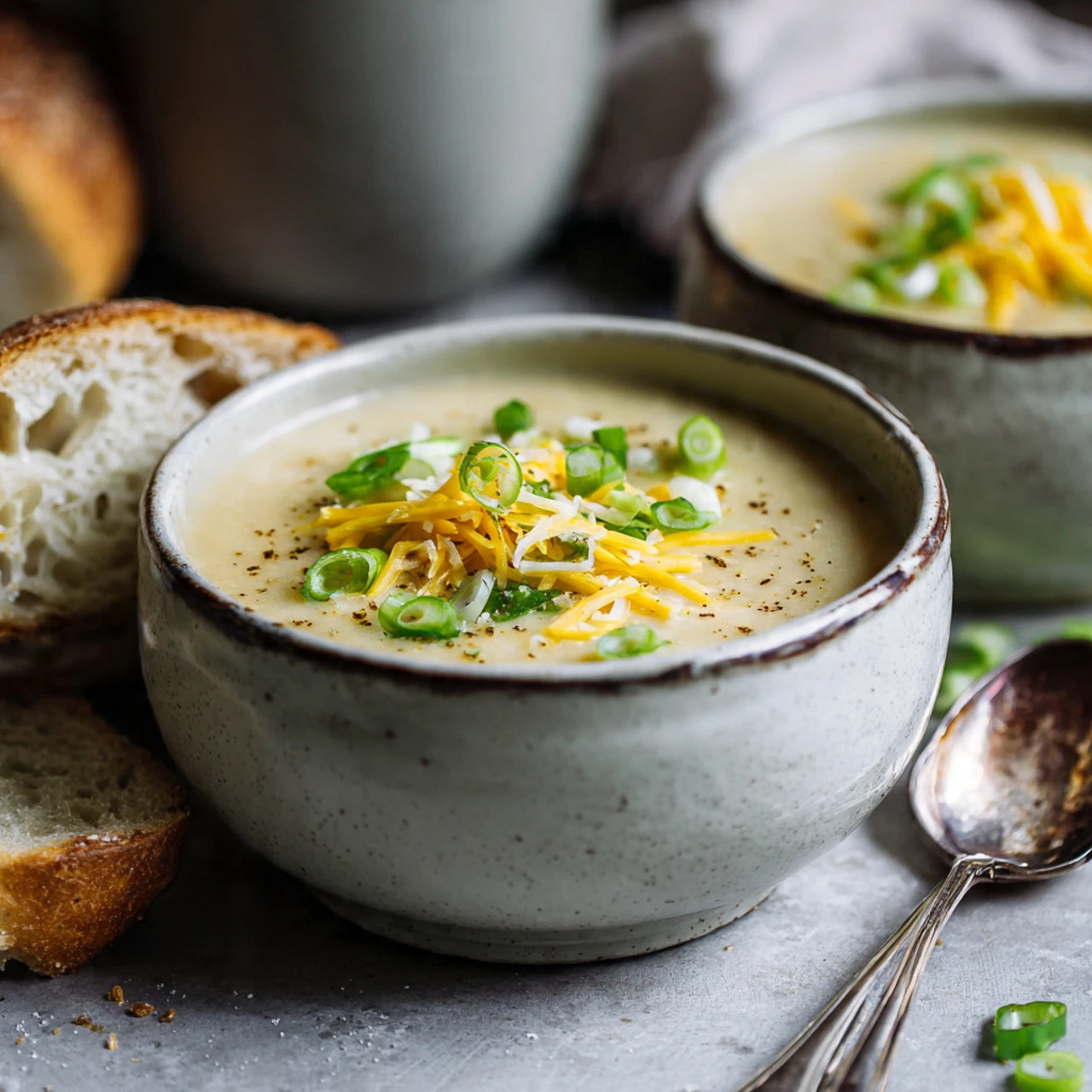 Roasted Garlic Cheddar Cauliflower Soup Roasted Garlic Cheddar Cauliflower Soup