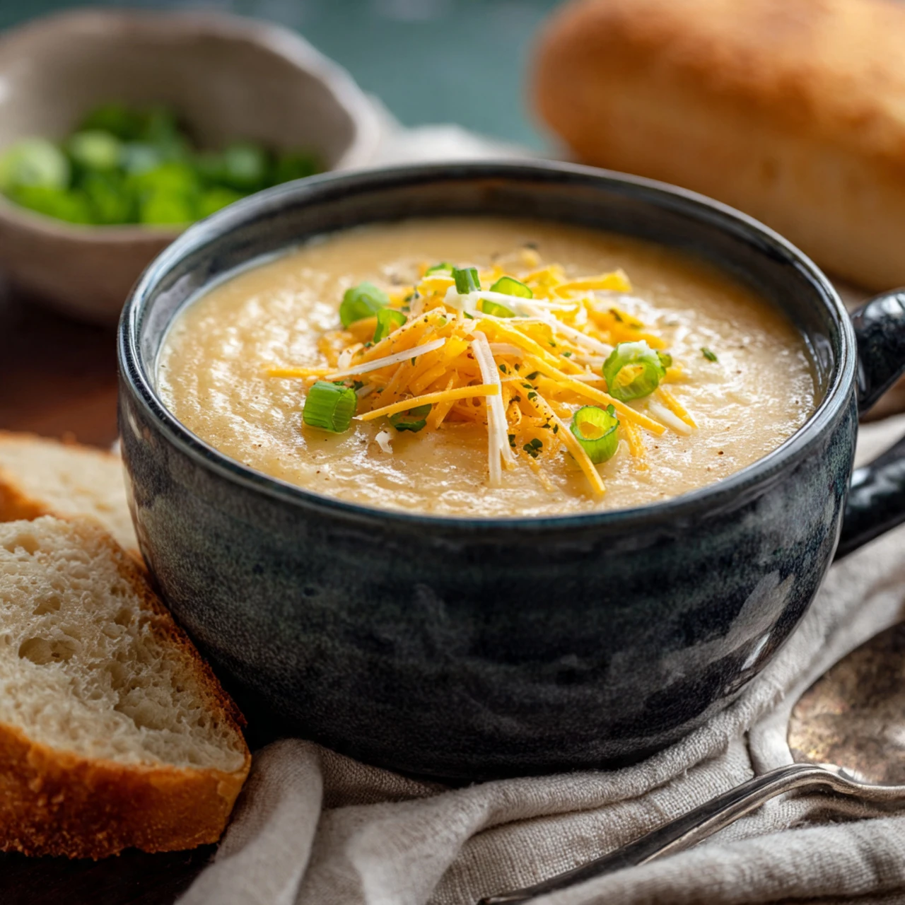 Roasted Garlic Cheddar Cauliflower Soup Roasted Garlic Cheddar Cauliflower Soup