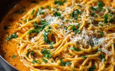 Roasted Red Pepper & Goat Cheese Alfredo