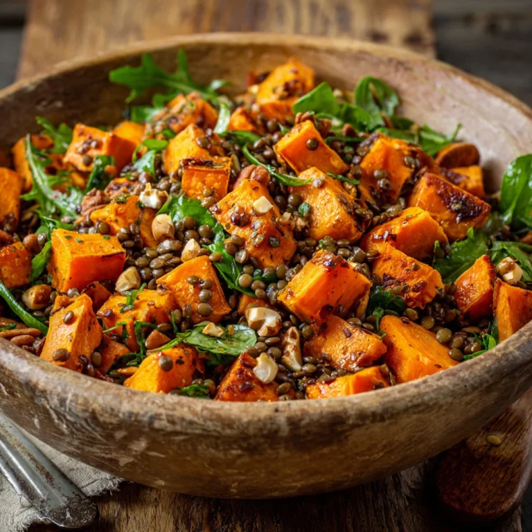 Roasted Sweet Potato Salad With Lentils Roasted Sweet Potato Salad Lentils