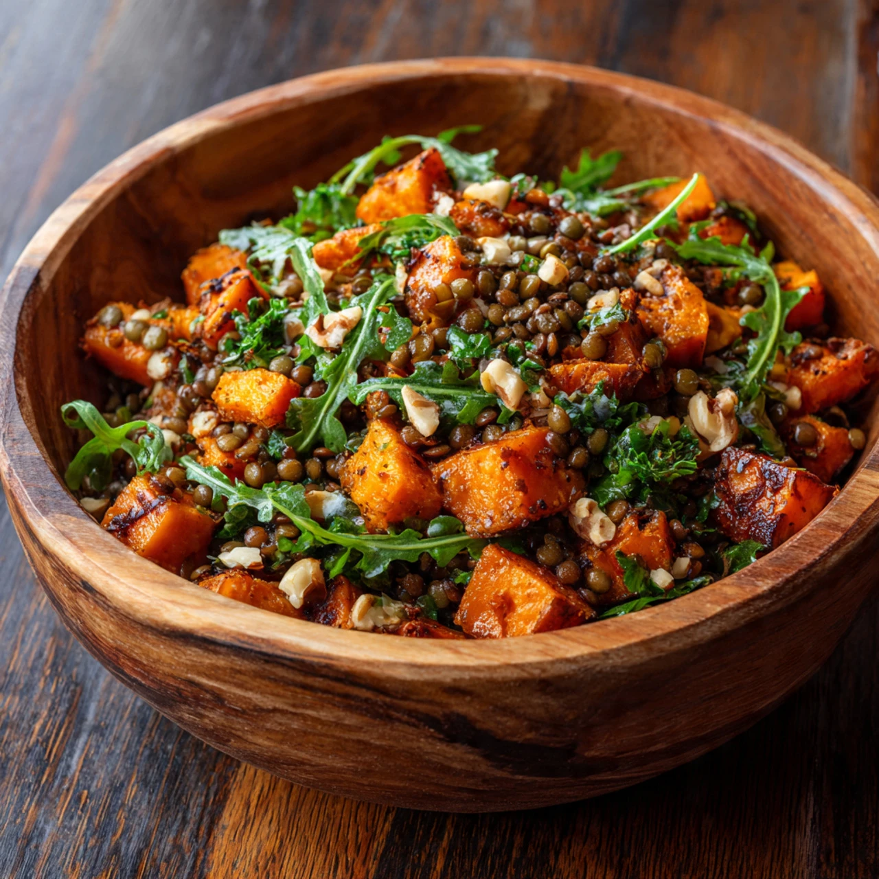 Roasted Sweet Potato Salad With Lentils Roasted Sweet Potato Salad Lentils