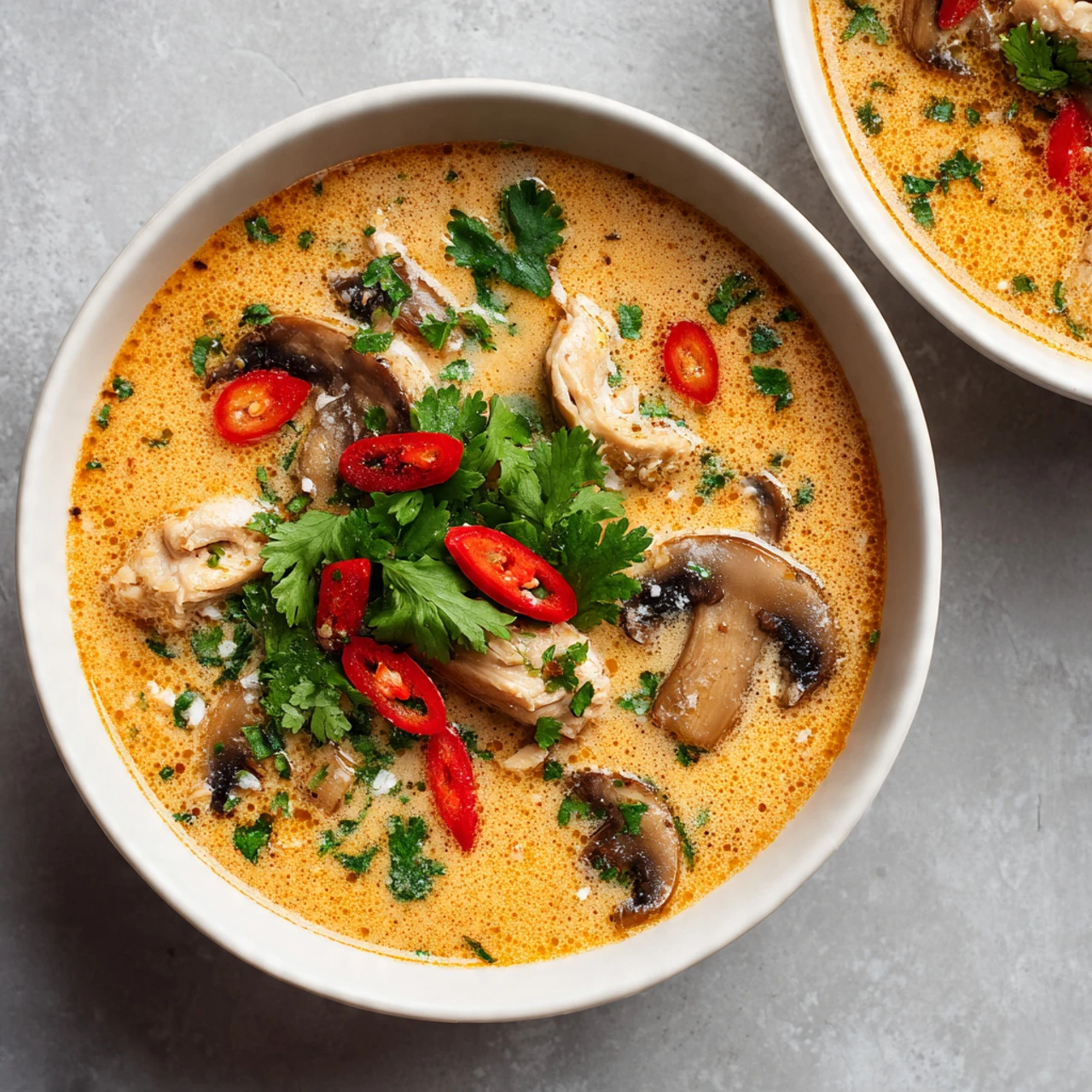 Slow Cooker Tom Kha Soup (Thai Coconut Chicken Soup)