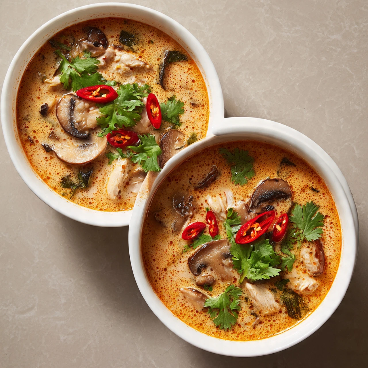 Thai Coconut Chicken Soup Slow Cooker Tom Kha Soup Thai Coconut