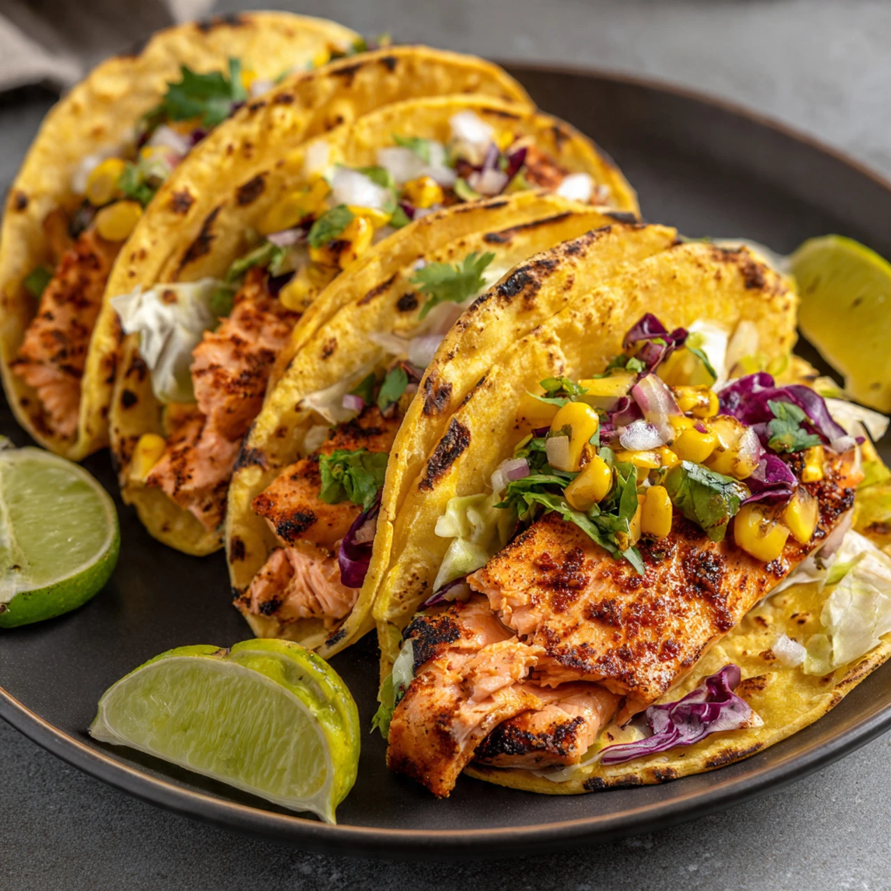 Air Fryer Salmon Tacos With Slaw Air Fryer Salmon Tacos Slaw