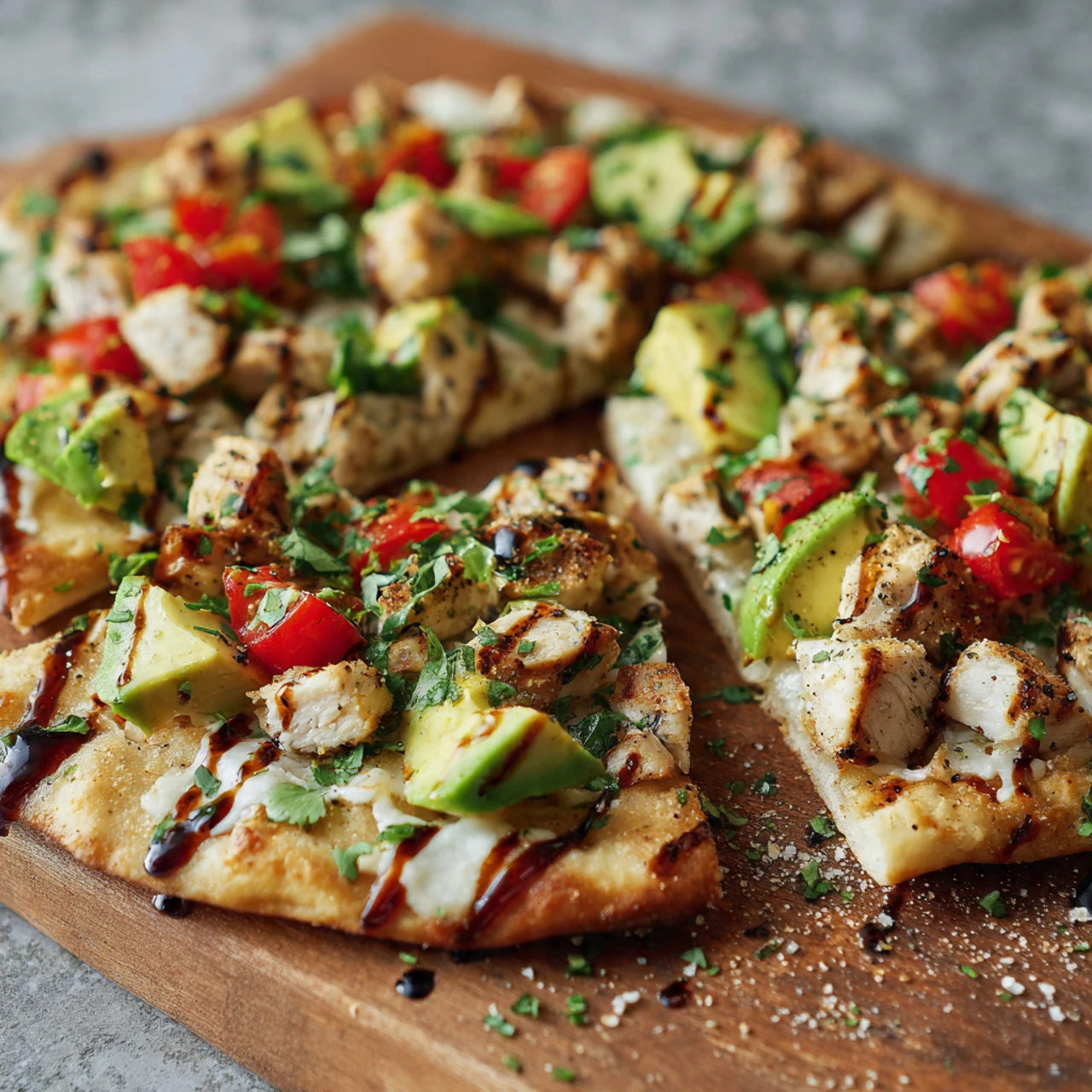 Avocado Chicken Flatbread Pizza Avocado Chicken Flatbread Pizza