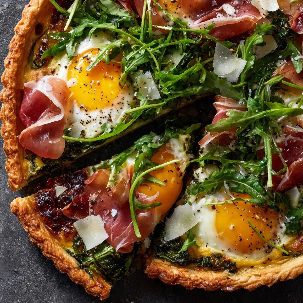 Baked Prosciutto And Egg Breakfast Tart Baked Prosciutto Egg Breakfast Tart