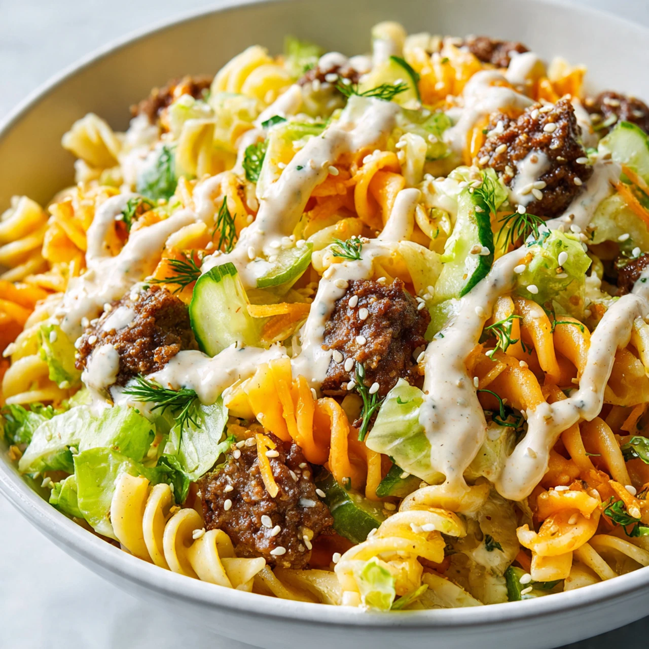 Big Mac Pasta Salad Big Mac Pasta Salad