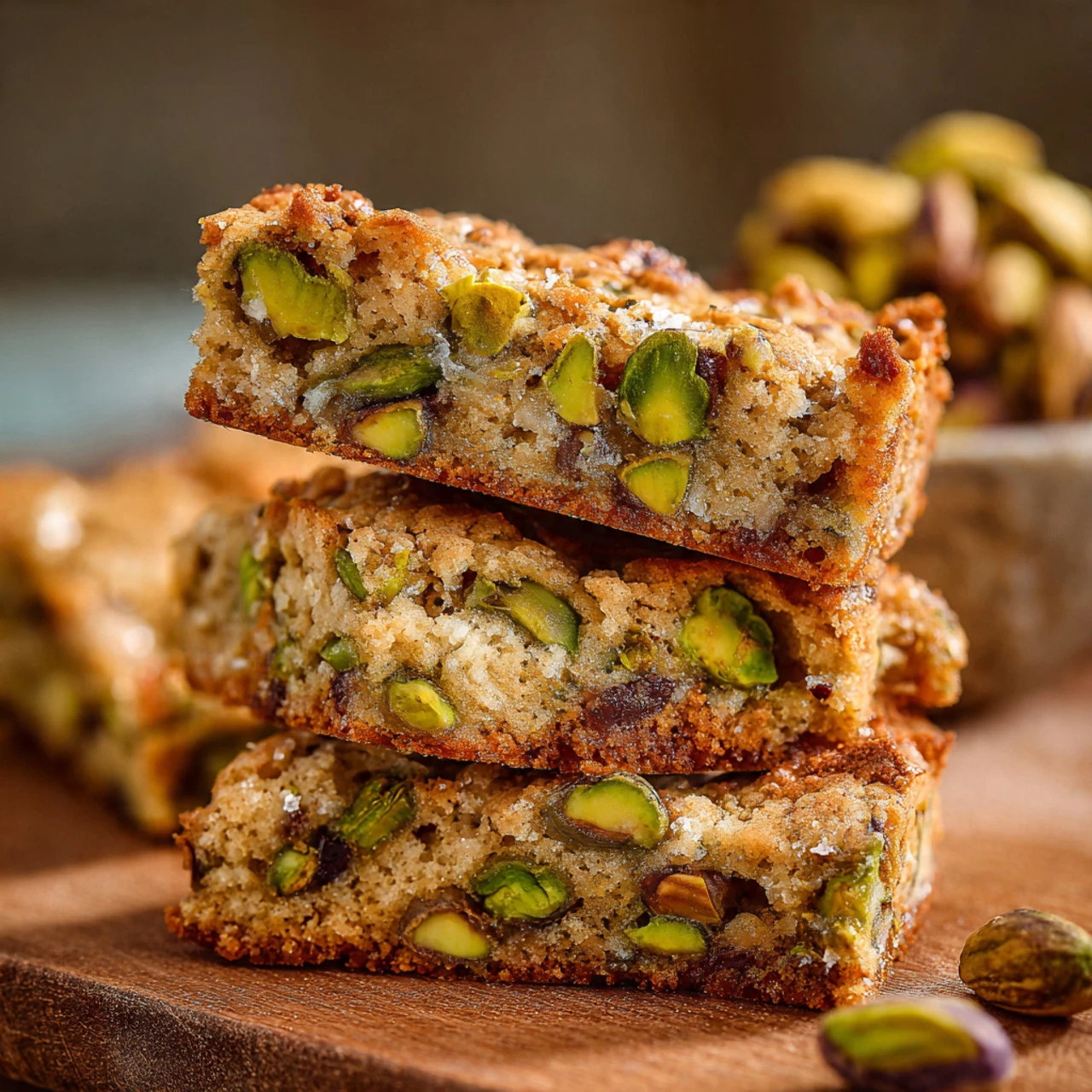 Brown Butter Pistachio Cookie Bars With Honey Brown Butter Pistachio Cookie Bars Honey