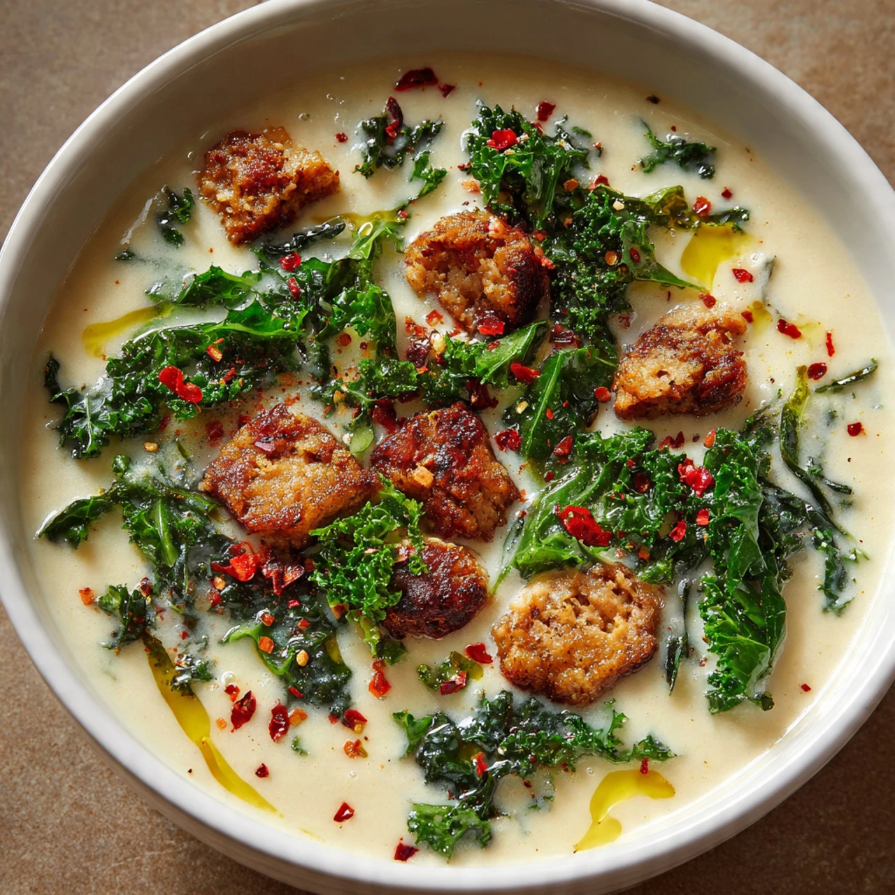 Cauliflower Sausage Kale Soup Cauliflower Sausage Kale Soup
