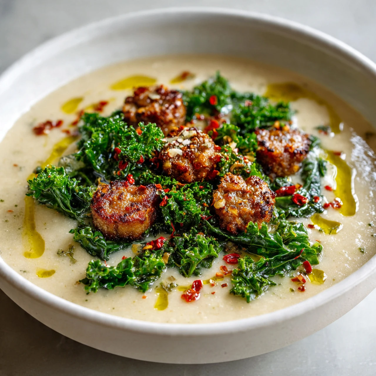 Cauliflower Sausage Kale Soup Cauliflower Sausage Kale Soup