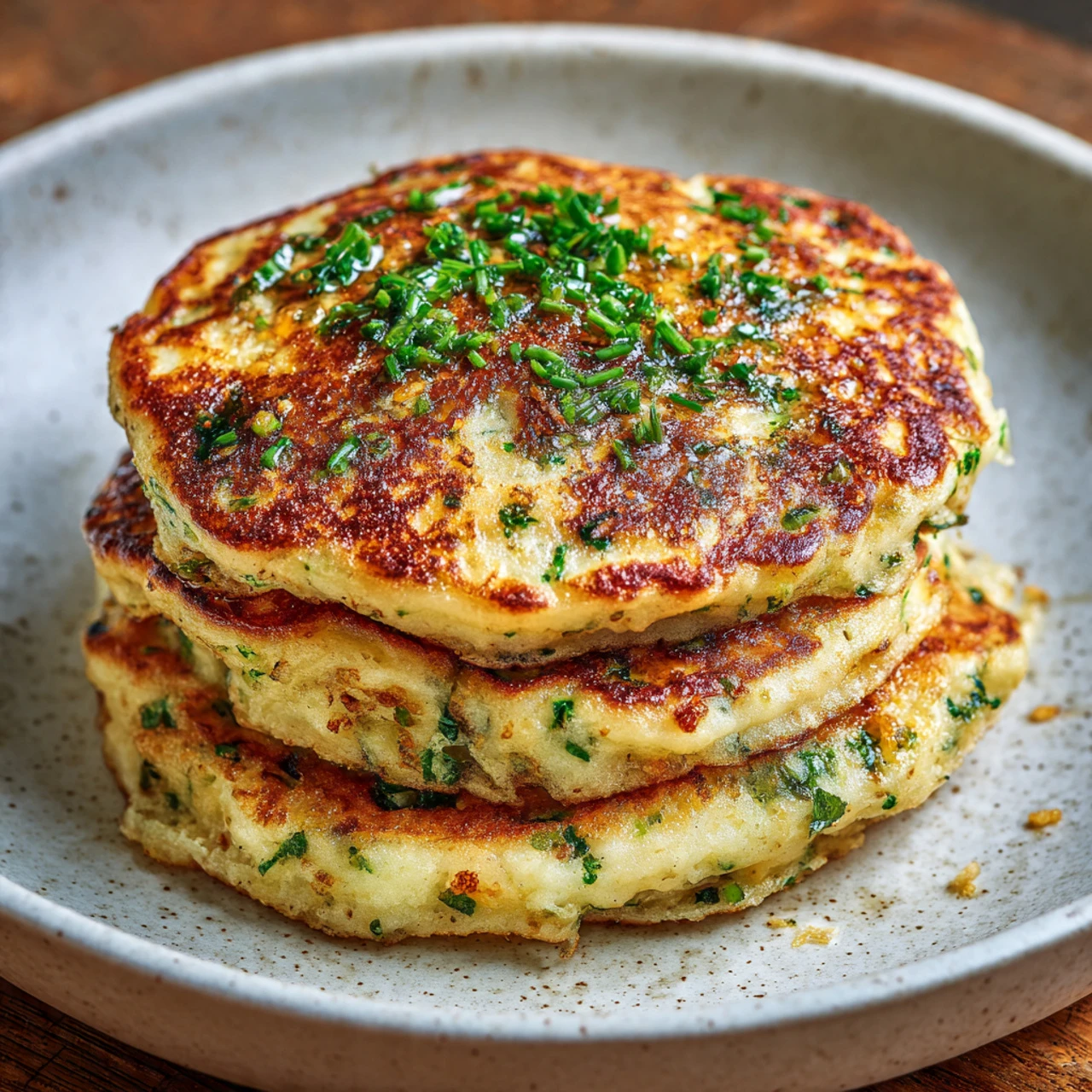 Cheese & Chive Pancakes (Scotch Pancakes/drop Scones) Cheese Chive Pancakes Scotch Pancakesdrop Scones