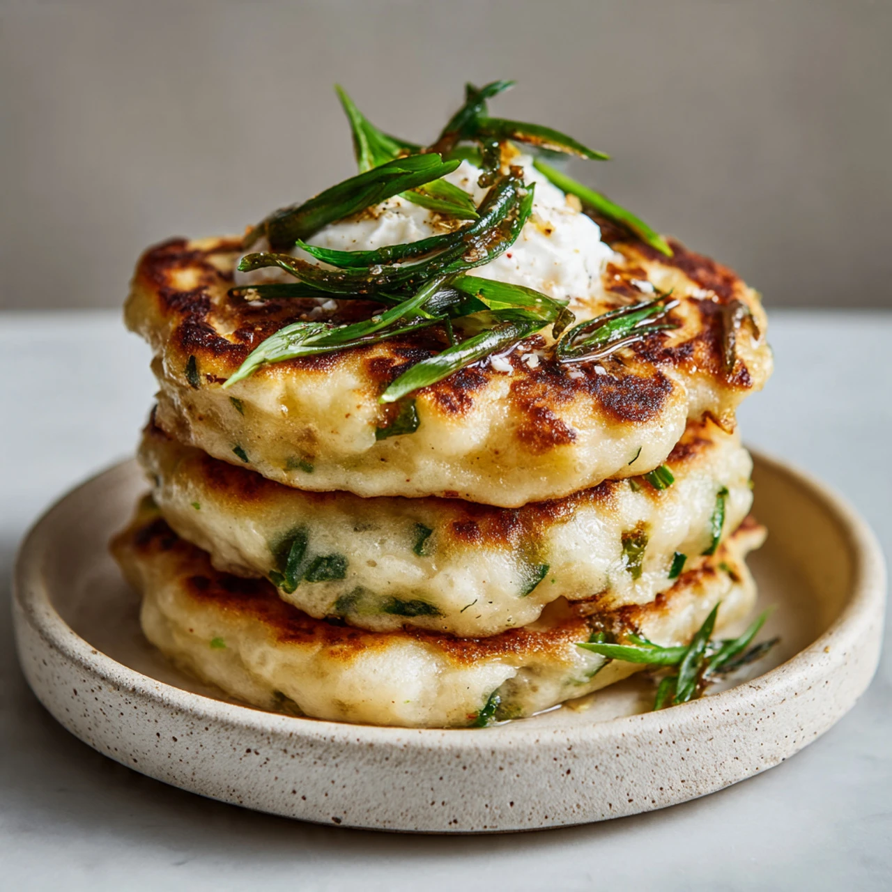 Cheese & Chive Pancakes (Scotch Pancakes/drop Scones) Cheese Chive Pancakes Scotch Pancakesdrop Scones