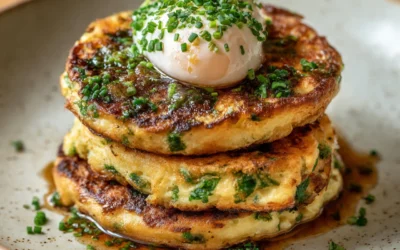 Cheese & Chive Pancakes (Scotch pancakes/drop scones)