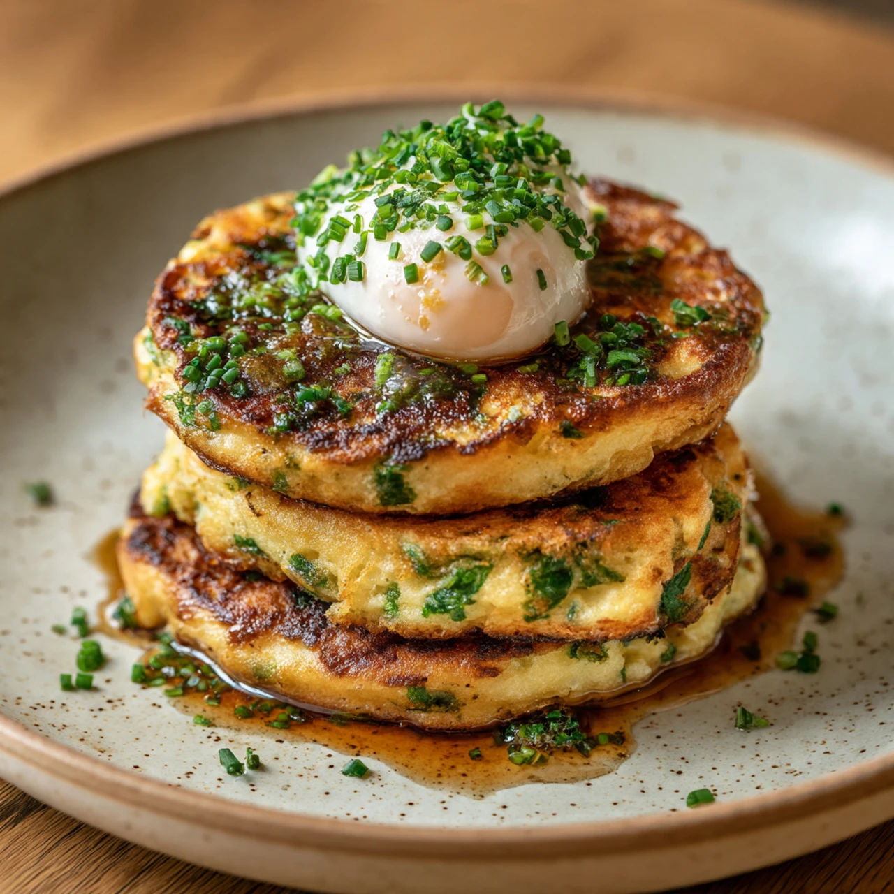 Cheese & Chive Pancakes (Scotch pancakes/drop scones)