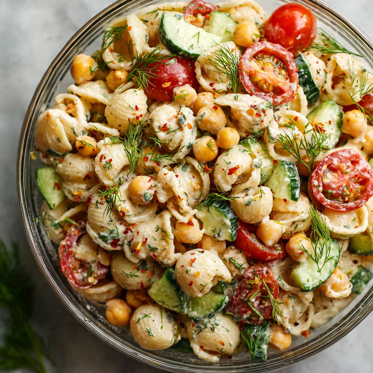 Chickpea Pasta Salad With Creamy Lemon Tahini Dressing Chickpea Pasta Salad Creamy Lemon Tahini Dressing