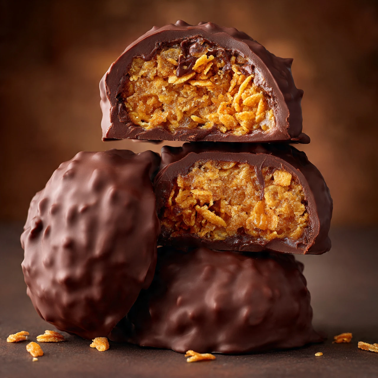 Chocolate Peanut Butter Cornflake Bites Chocolate Peanut Butter Cornflake Bites