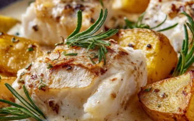 Cod & Potatoes in Rosemary Cream Sauce