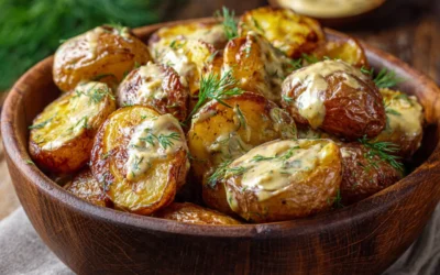 Creamy Mustard Roasted Potatoes