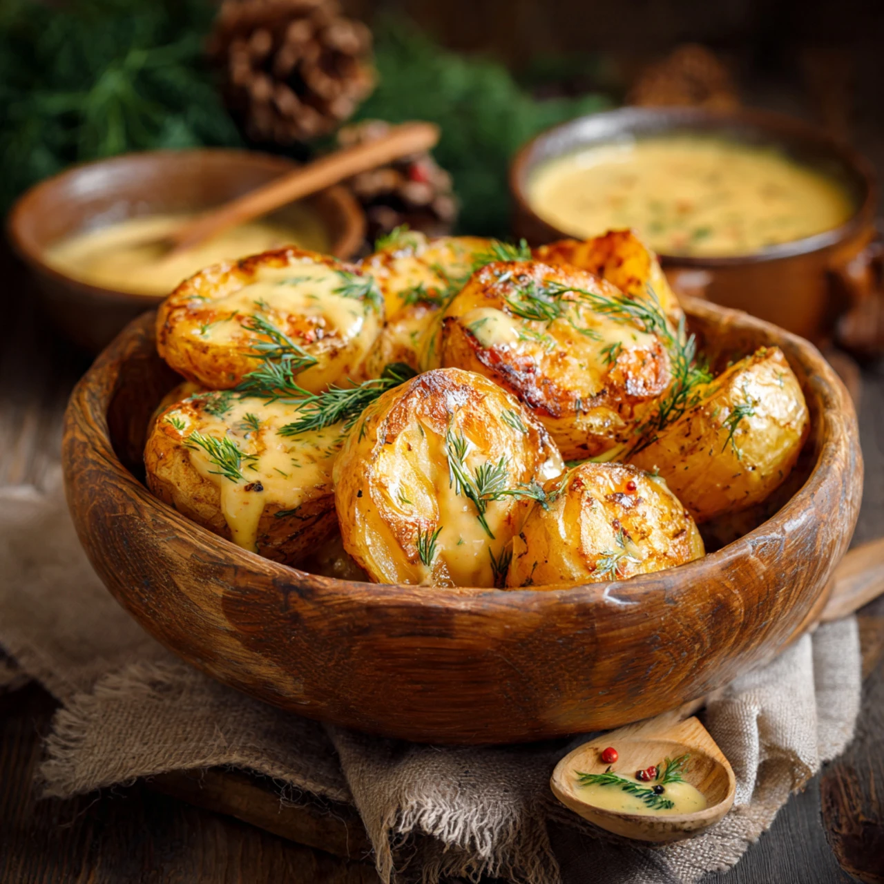 Creamy Mustard Roasted Potatoes Creamy Mustard Roasted Potatoes