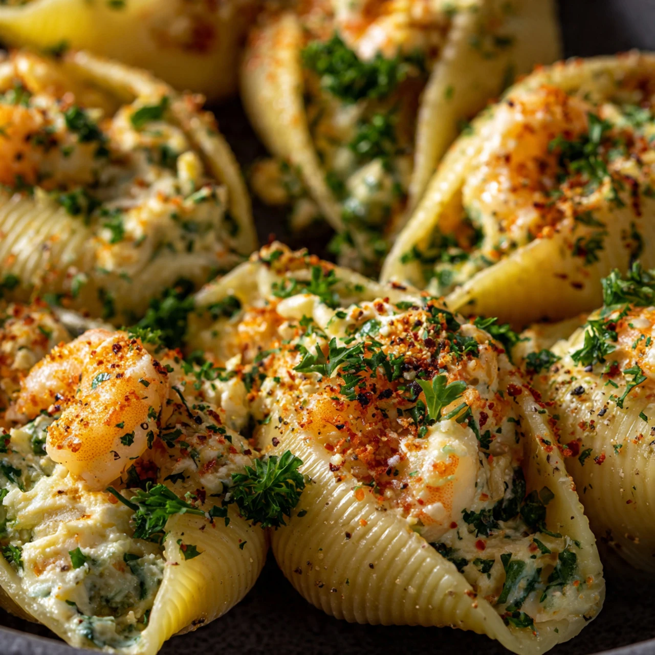 Creamy Seafood Stuffed Shells - Snack On Meat Creamy Seafood Stuffed Shells Snack Meat