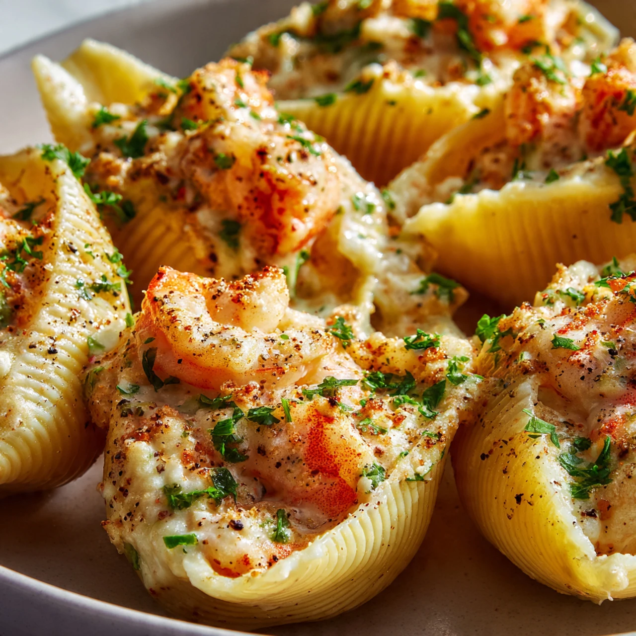 Creamy Seafood Stuffed Shells - Snack On Meat Creamy Seafood Stuffed Shells Snack Meat