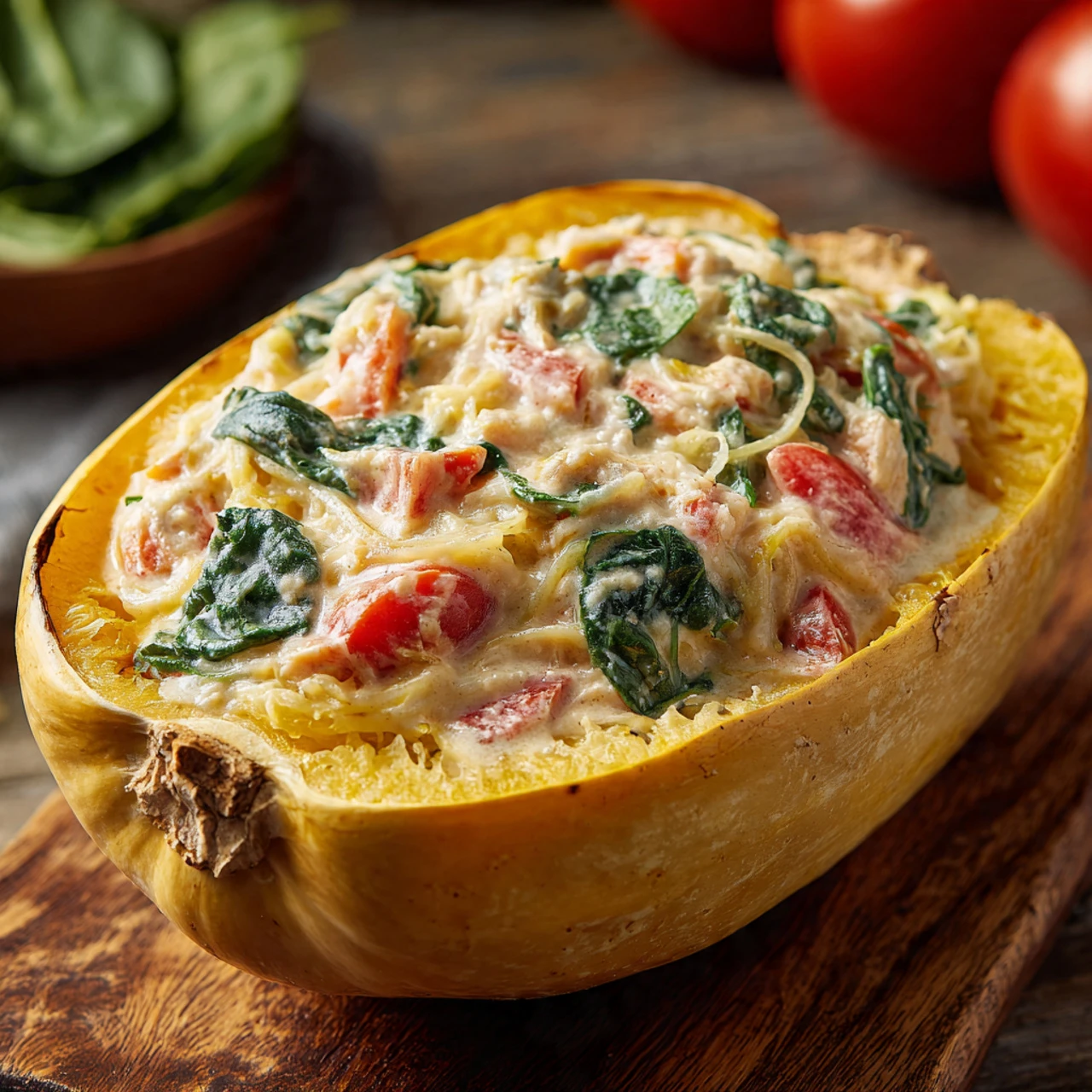 Creamy Tomato Spaghetti Squash Creamy Tomato Spaghetti Squash