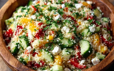 CUCUMBER LEMON FETA CHEESE COUSCOUS SALAD