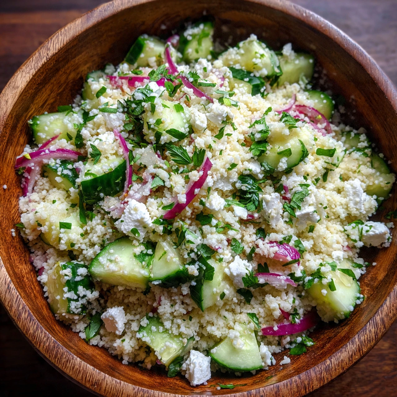 CUCUMBER LEMON FETA CHEESE COUSCOUS SALAD Cucumber Lemon Feta Cheese Couscous Salad