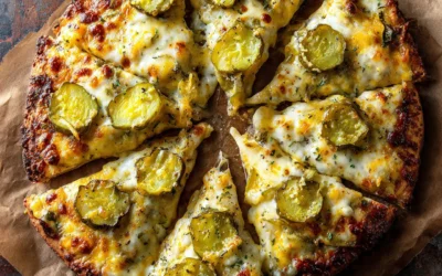 Dill Pickle and Garlic Pizza