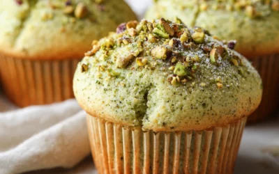 Easy Bakery Style Pistachio Muffins