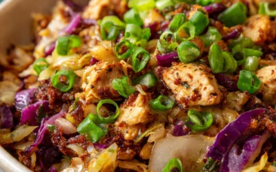 Egg Roll Bowls with Chicken and Cabbage