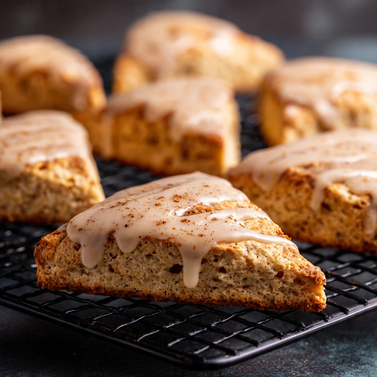 Homemade Chai Scones With Maple Chai Glaze Homemade Chai Scones Maple Glaze