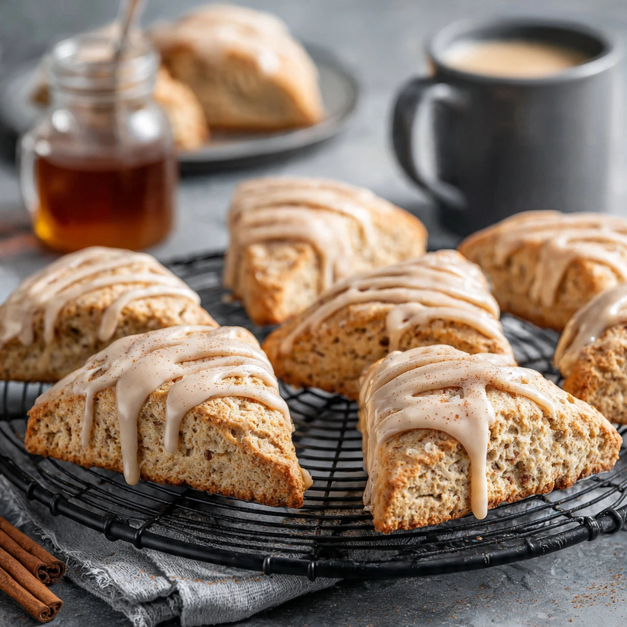 Homemade Chai Scones With Maple Chai Glaze Homemade Chai Scones Maple Glaze