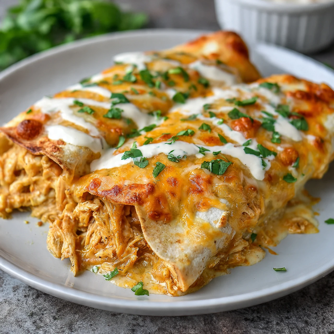Jalapeño Popper Cheesy Chicken Enchiladas