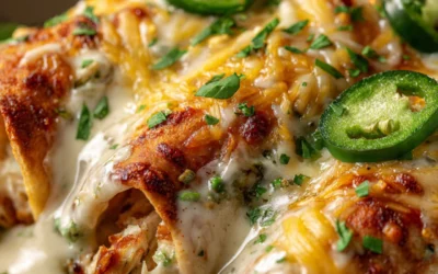 Jalapeño Popper Cheesy Chicken Enchiladas
