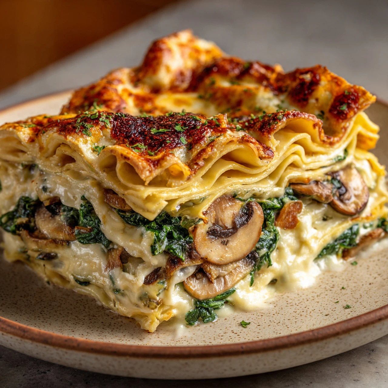 Mushroom And Spinach Lasagna Mushroom Spinach Lasagna