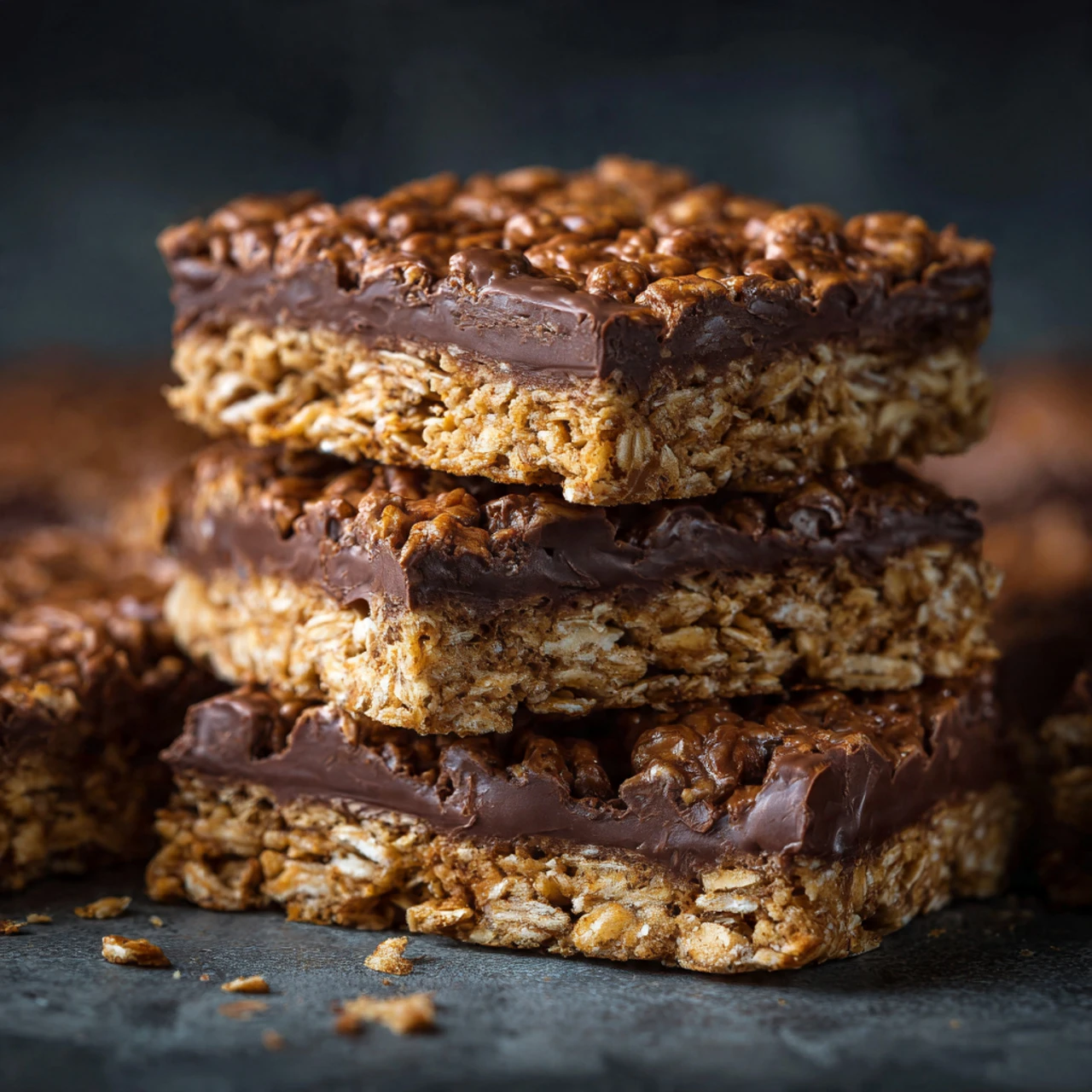 No Bake Chocolate Oatmeal Bars