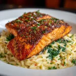 One Skillet Salmon With Lemon Orzo One Skillet Salmon Lemon Orzo