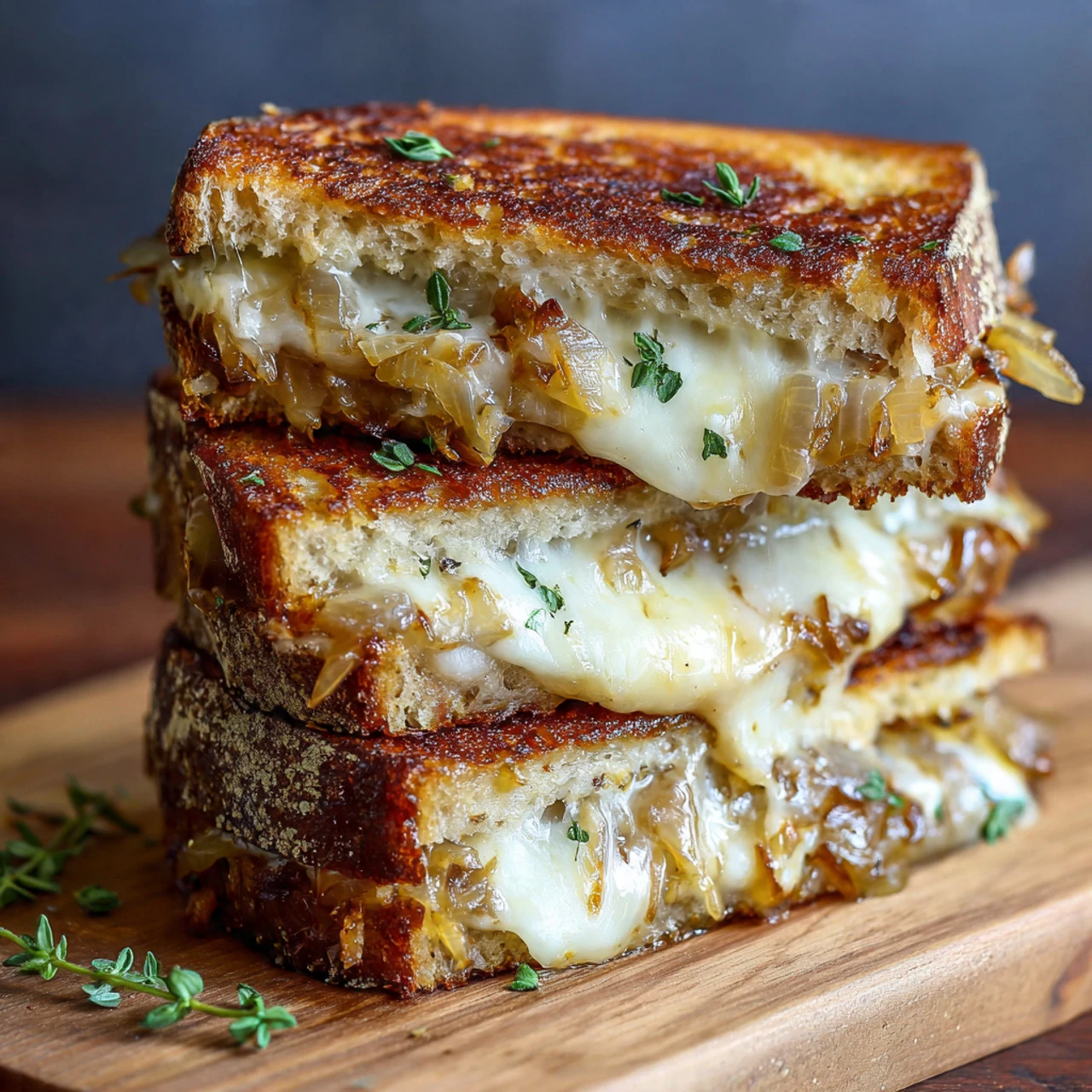 Pear & Apple Grilled Cheese With Caramelized Onions Pear Apple Grilled Cheese Caramelized Onions