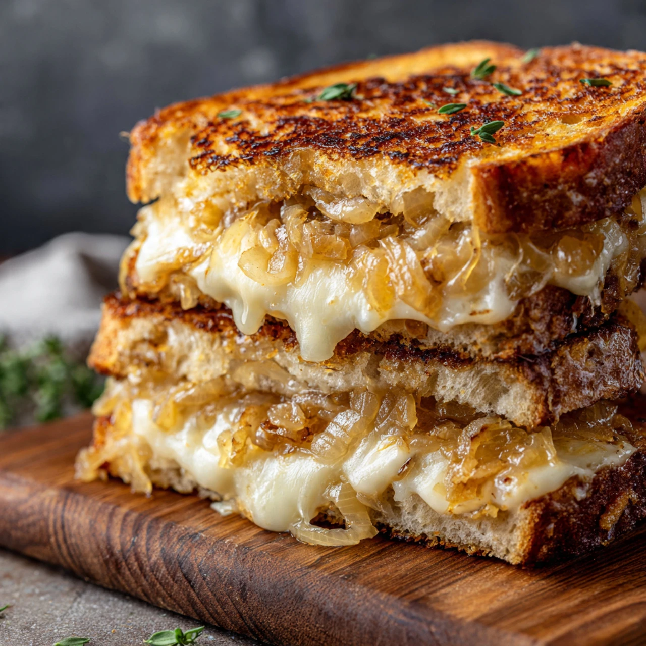 Pear & Apple Grilled Cheese With Caramelized Onions Pear Apple Grilled Cheese Caramelized Onions