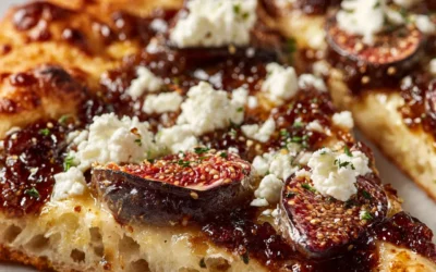 Quick Homemade Fig Jam Pizza With Goat Cheese And Prosciutto