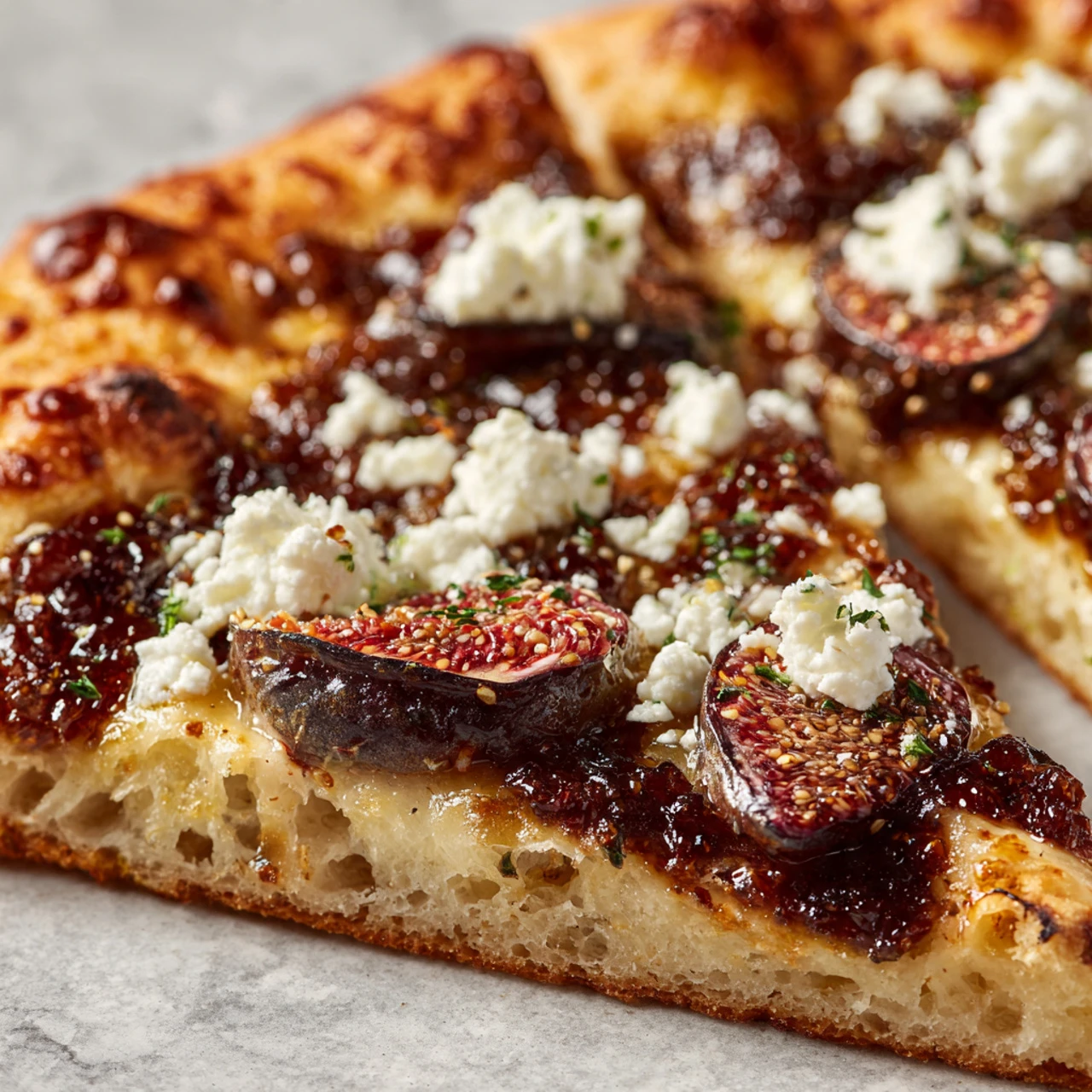 Quick Homemade Fig Jam Pizza With Goat Cheese And Prosciutto